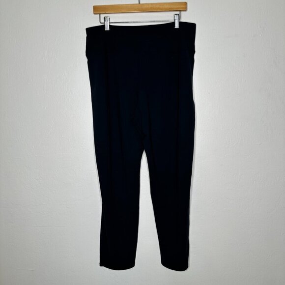J. Jill Wearever Collection Smooth Fit Slim Leg Navy Blue Stretch Pants Size L - Picture 3 of 5